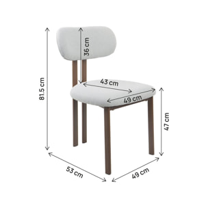 Lot de 2 chaises de salle à manger imitation bois "Veralia" - Gris clair