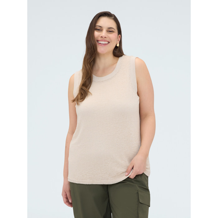 Fiorella Rubino - Top de punto lurex - Blanco