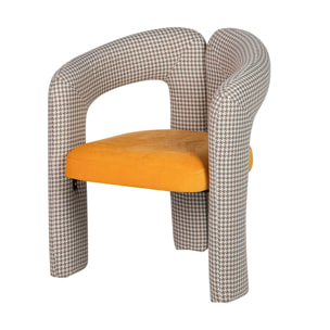 Silla Velvet Amarillo Beige Nova 66x61x76 Cm