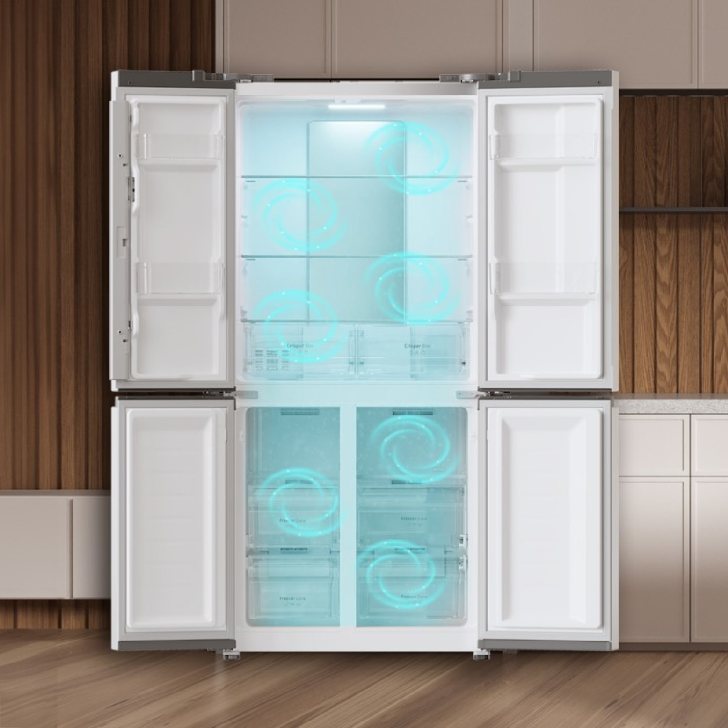 Cecotec Frigoríficos 4 puertas Bolero CoolMarket 4D 436 Inox E