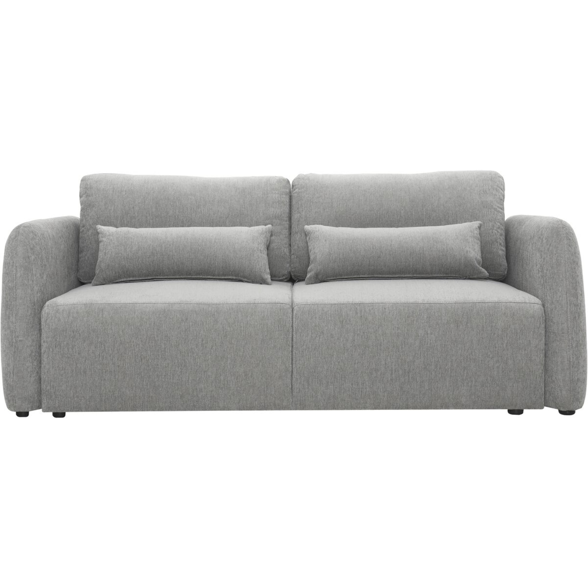 Canapé droit convertible en tissu "Concorde" 3 places - Gris