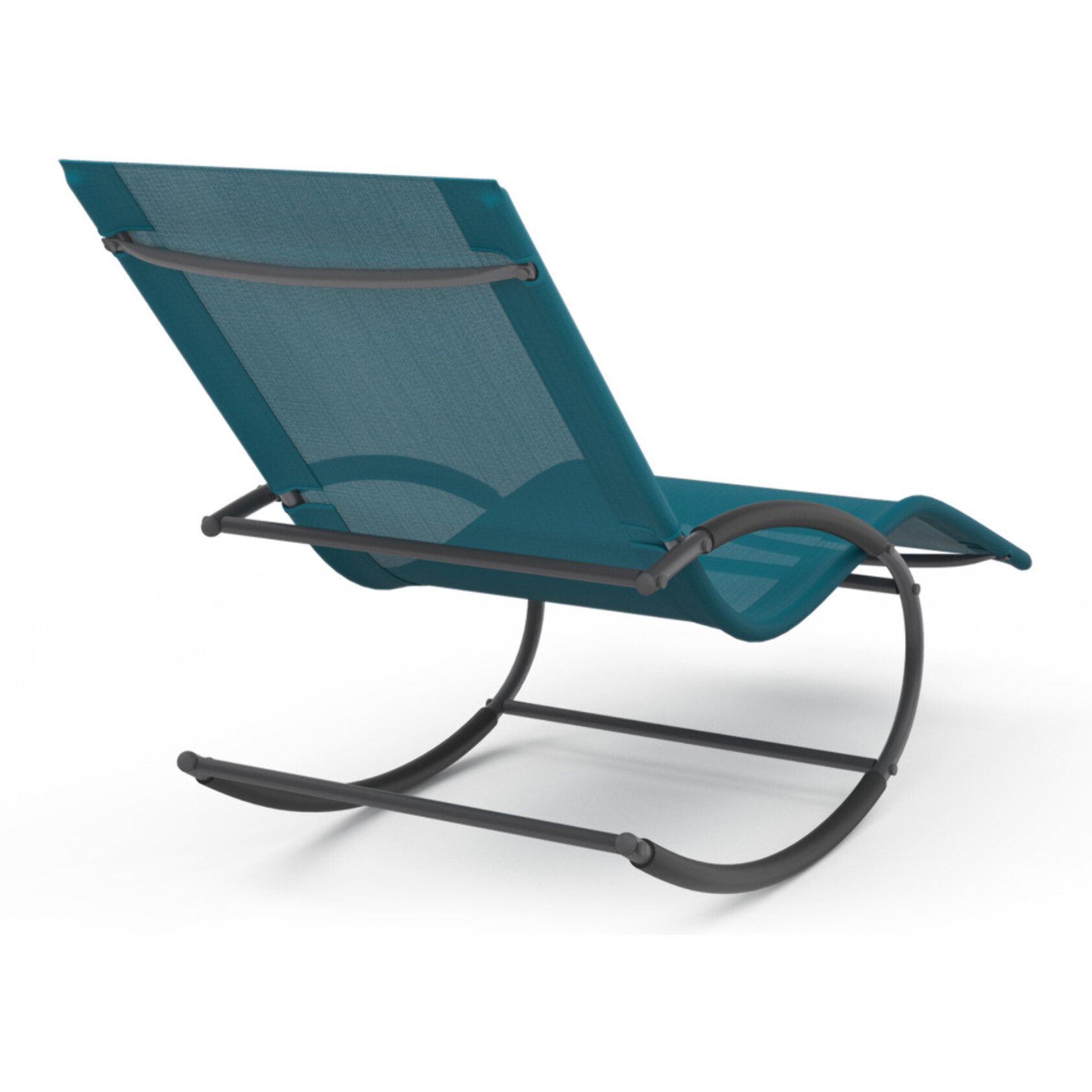 Transats à bascule Malawi bleu canard - lot de 2