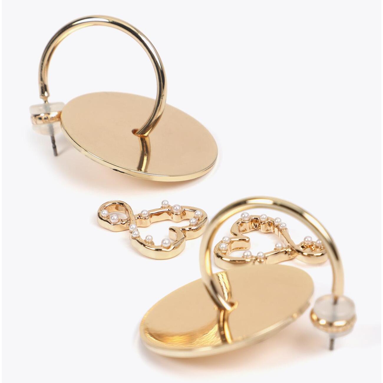 Orecchino a cerchio mobile con cuore infinito