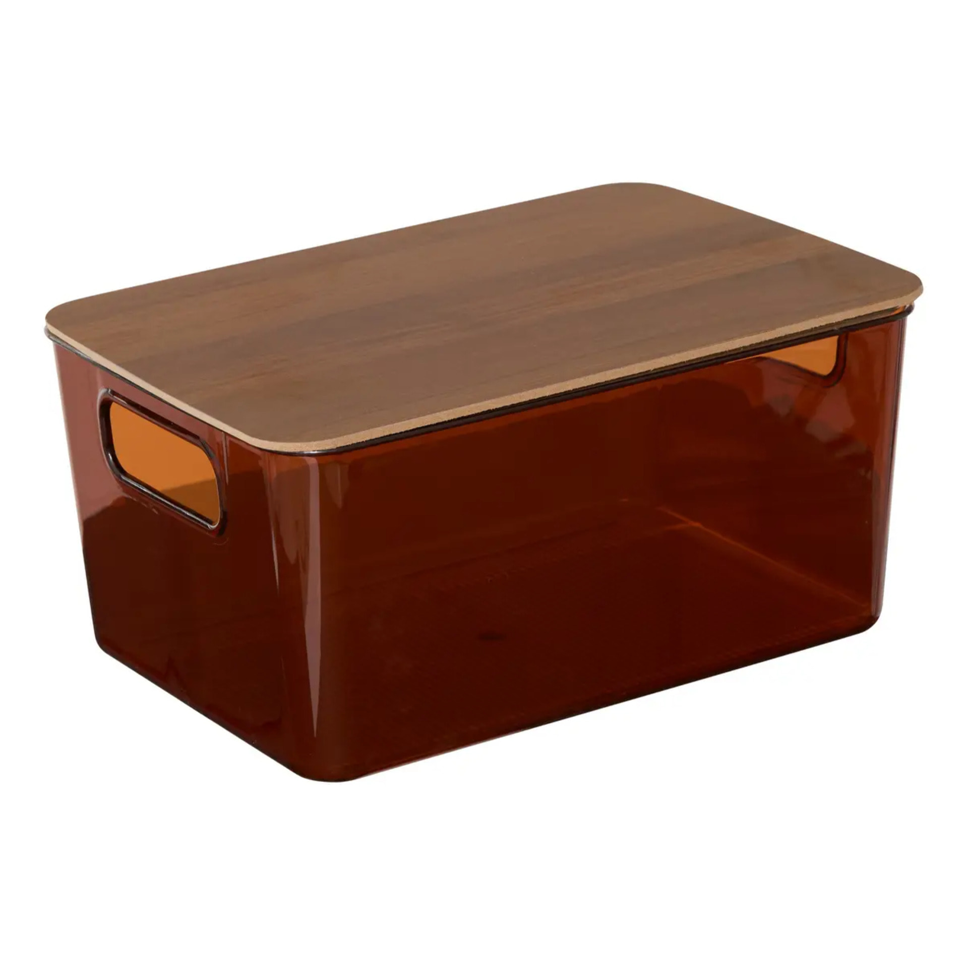 Boîte de rangement avec couvercle Lycia 8L acajou