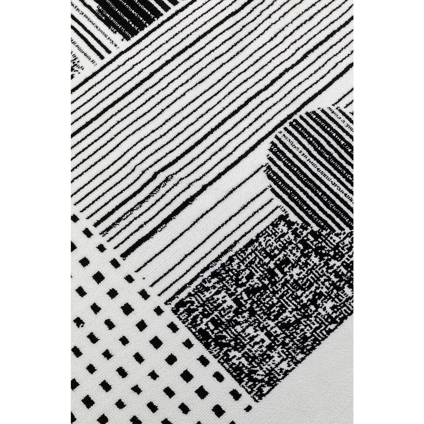 Tapis Boas noir et blanc 240x170cm Kare Design