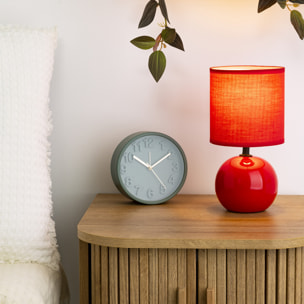 Lampe céramique "Timéo" rouge brillant H25cm