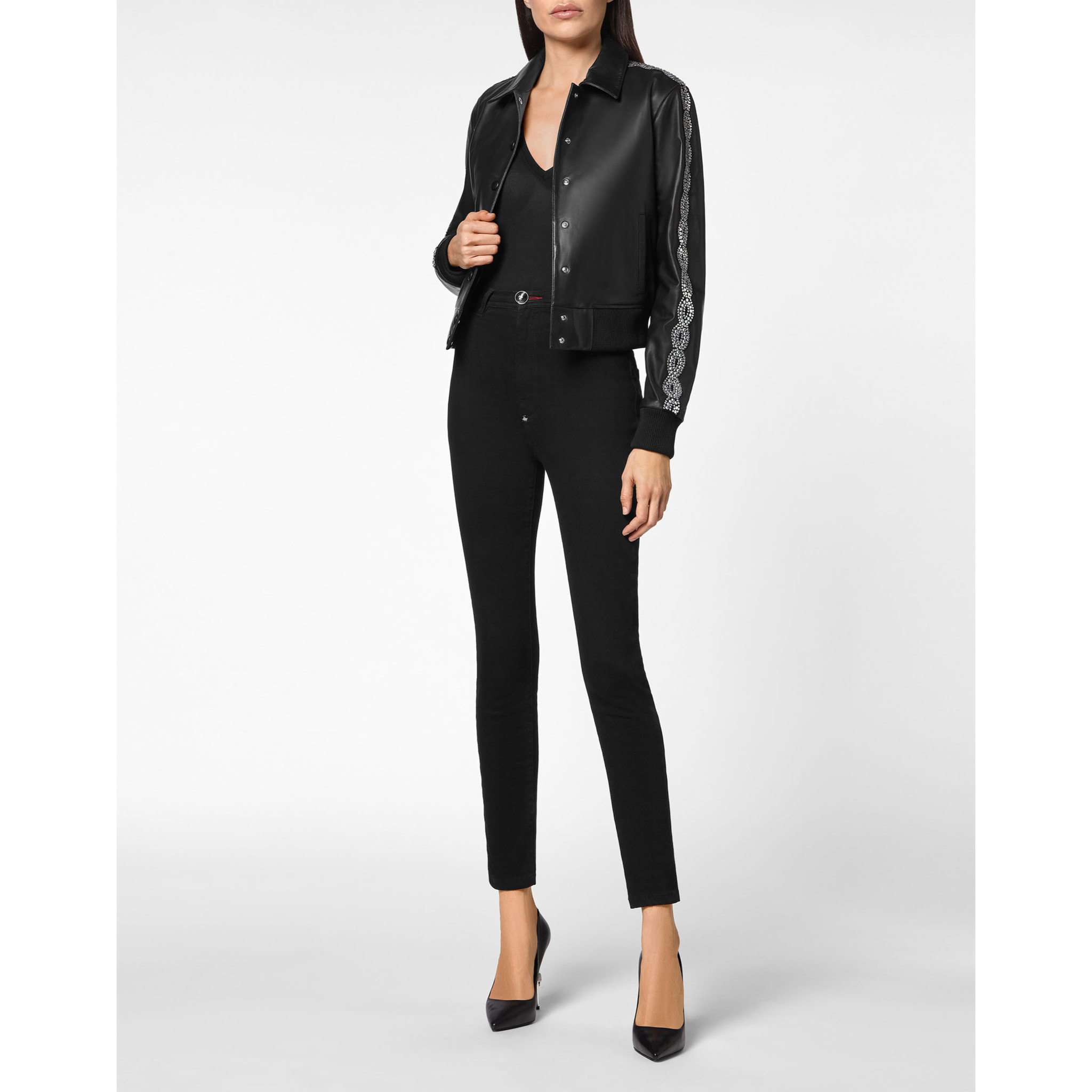 PHILIPP PLEIN Leather Bomber