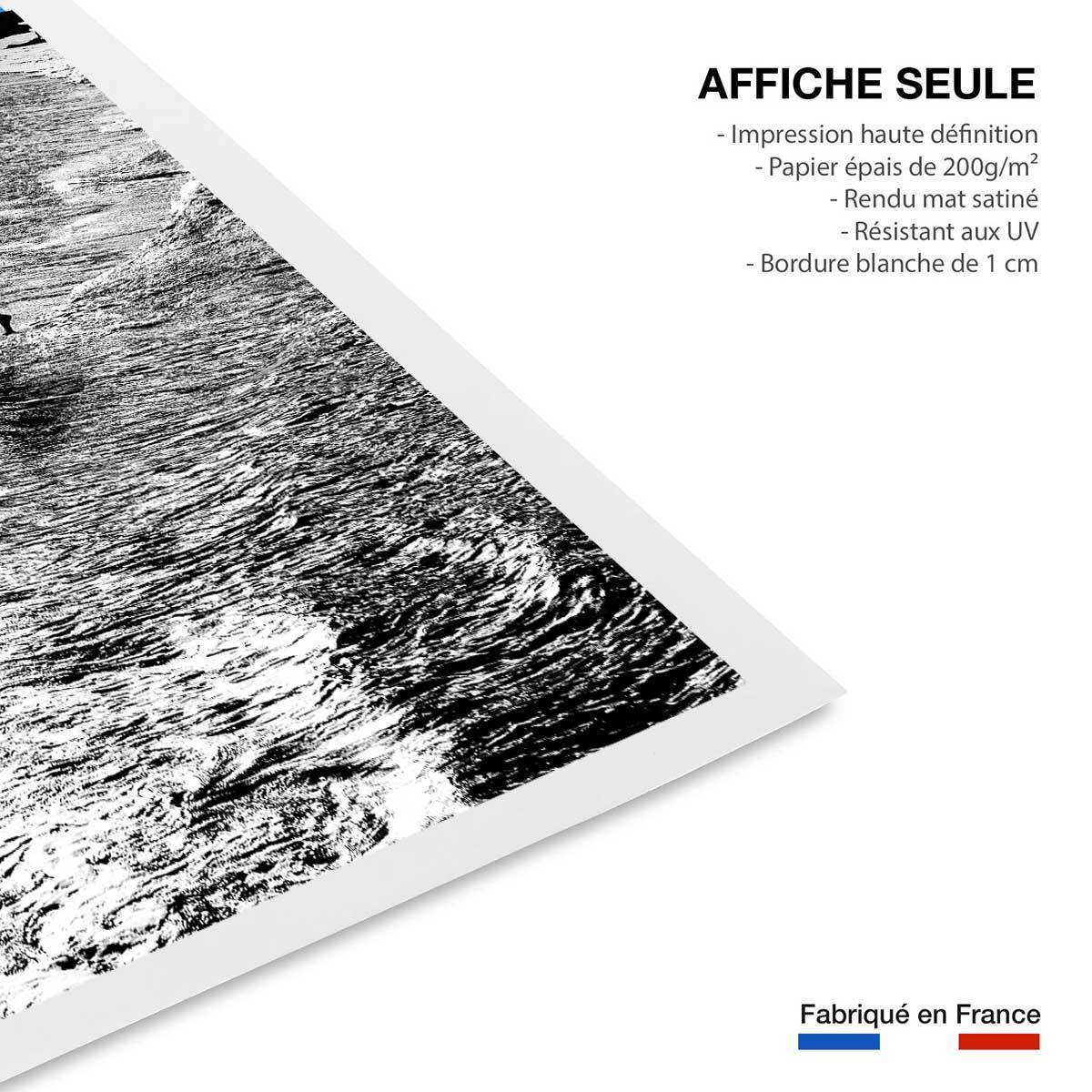 Poster surf au clair de lune Affiche seule