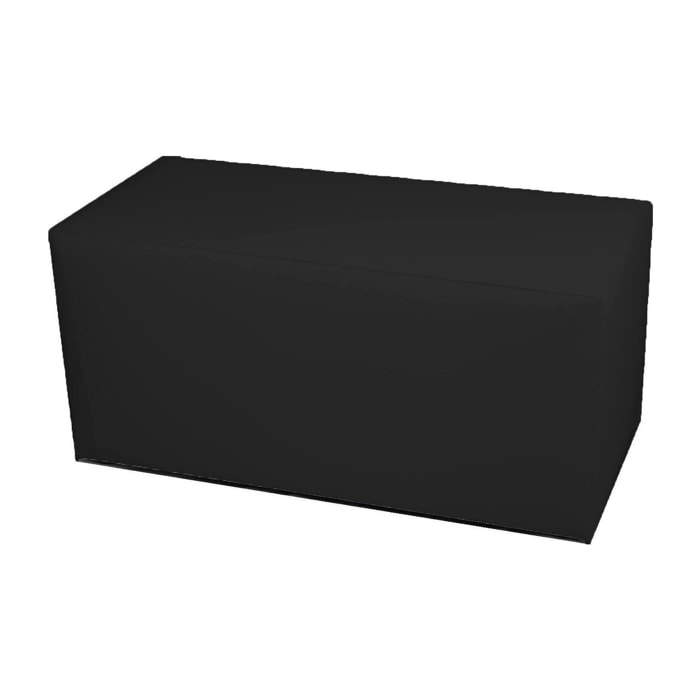 Pouf București, Poltrona multiuso, Poltroncina sacco, Pouf poggiapiedi, Made in Italy, 40x90 h42 cm, Nero