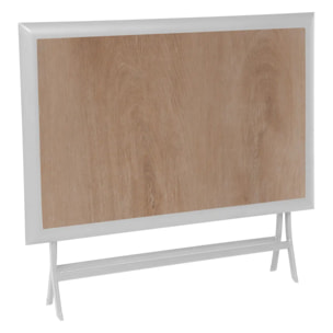 Table de jardin pliante rectangulaire Azua Houblon & Blanc
