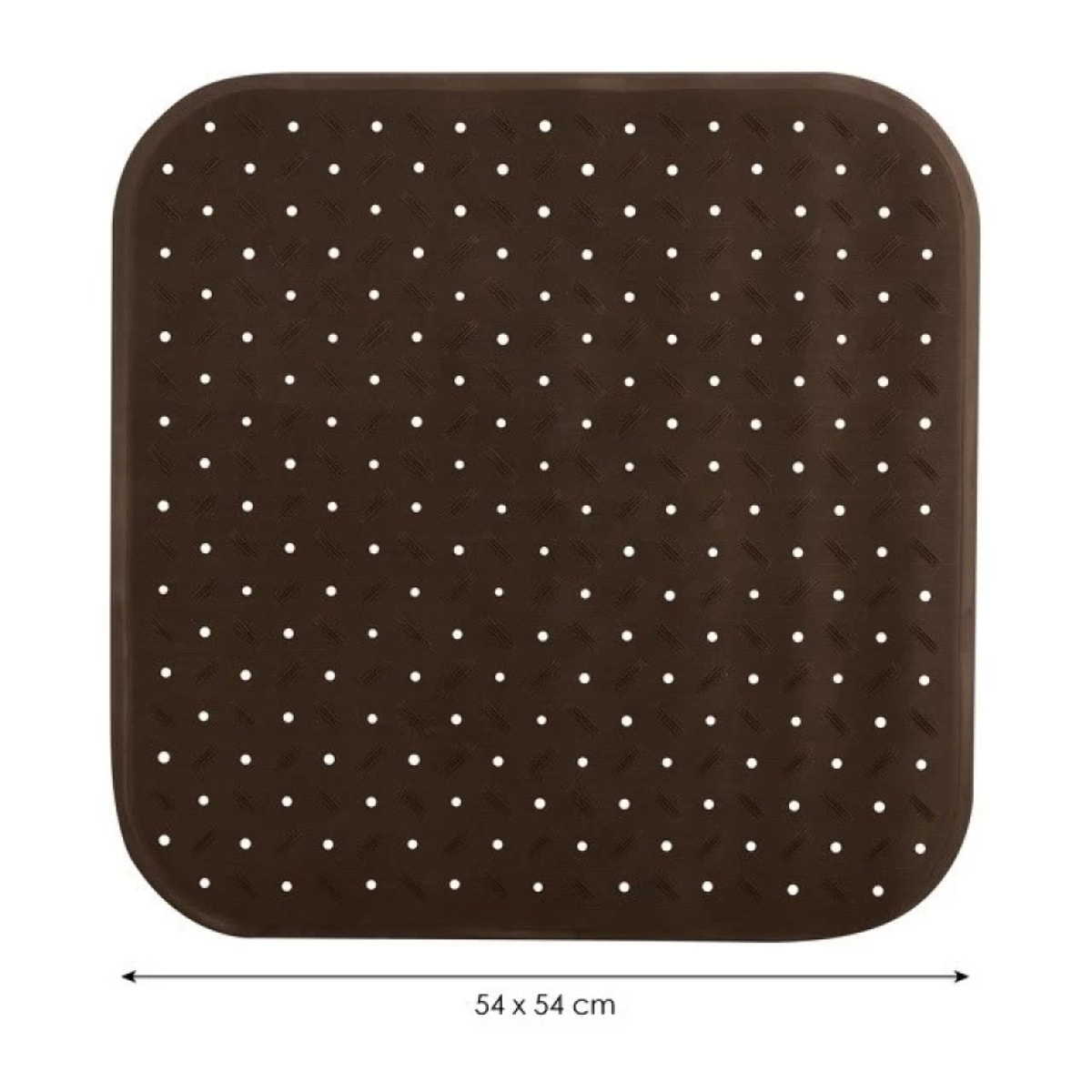 Tapis Fond de douche antidérapant Caoutchouc CLASS 54x54cm Chocolat MSV