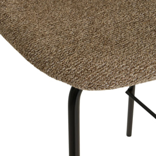 Lot de 2 Tabouret de bar Vladi beige 43,5x41,5cm