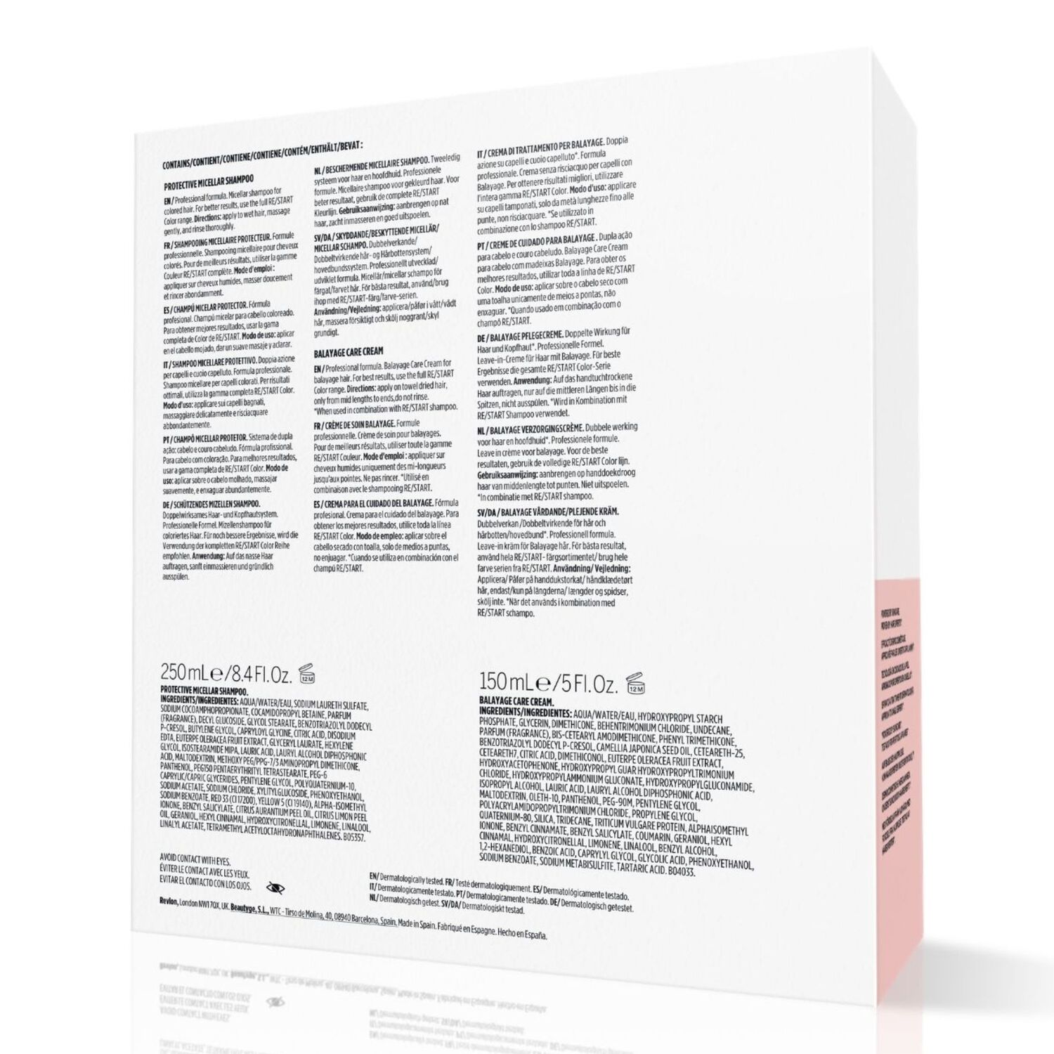 Re/start Color - Coffret Shampooing Micellaire Protecteur 250 ml et Crème Soin Balayage 150 ml