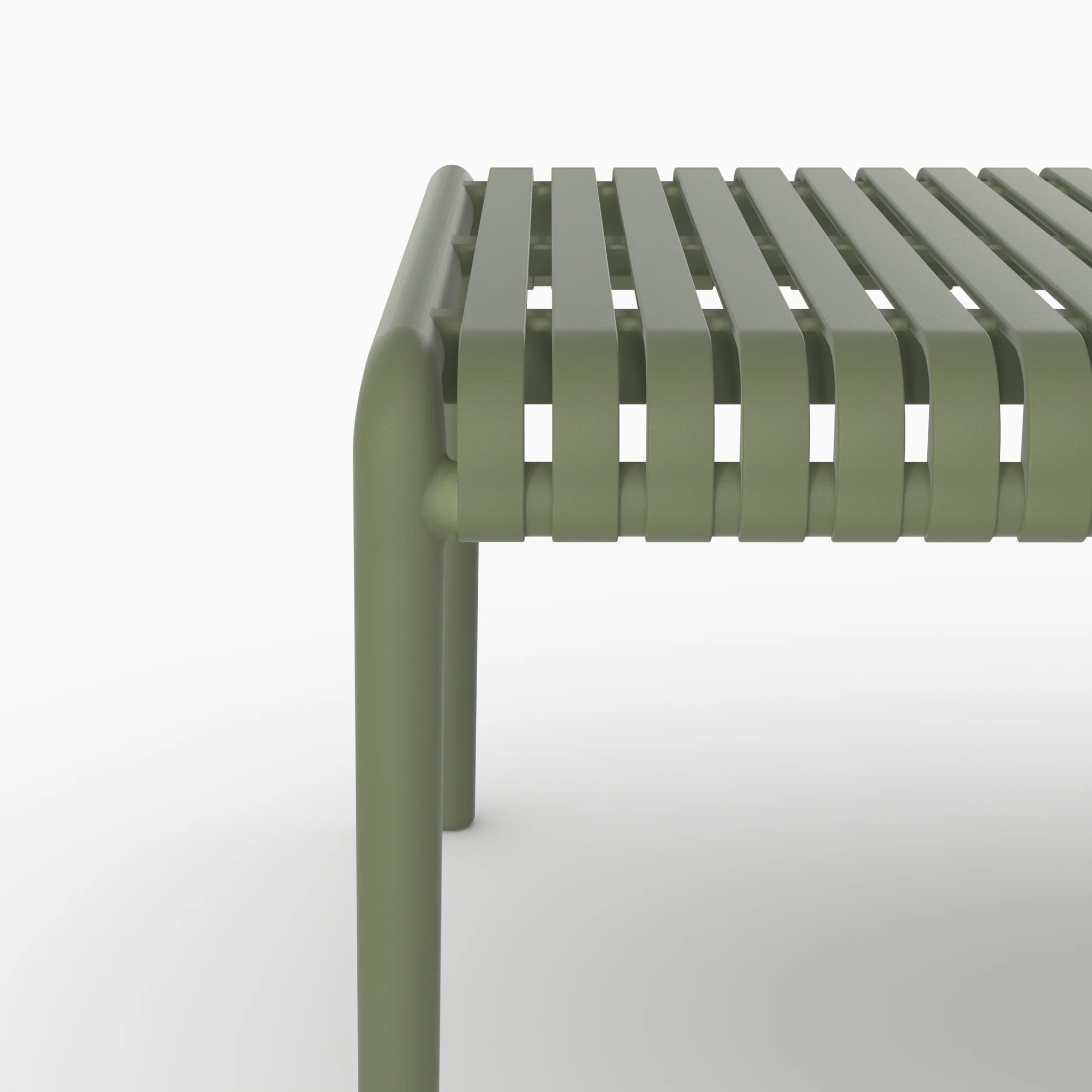 Table basse de jardin en plastique vert kaki - Téa