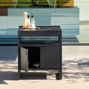Module de cuisine extérieure acier 2 portes L80cm KEA