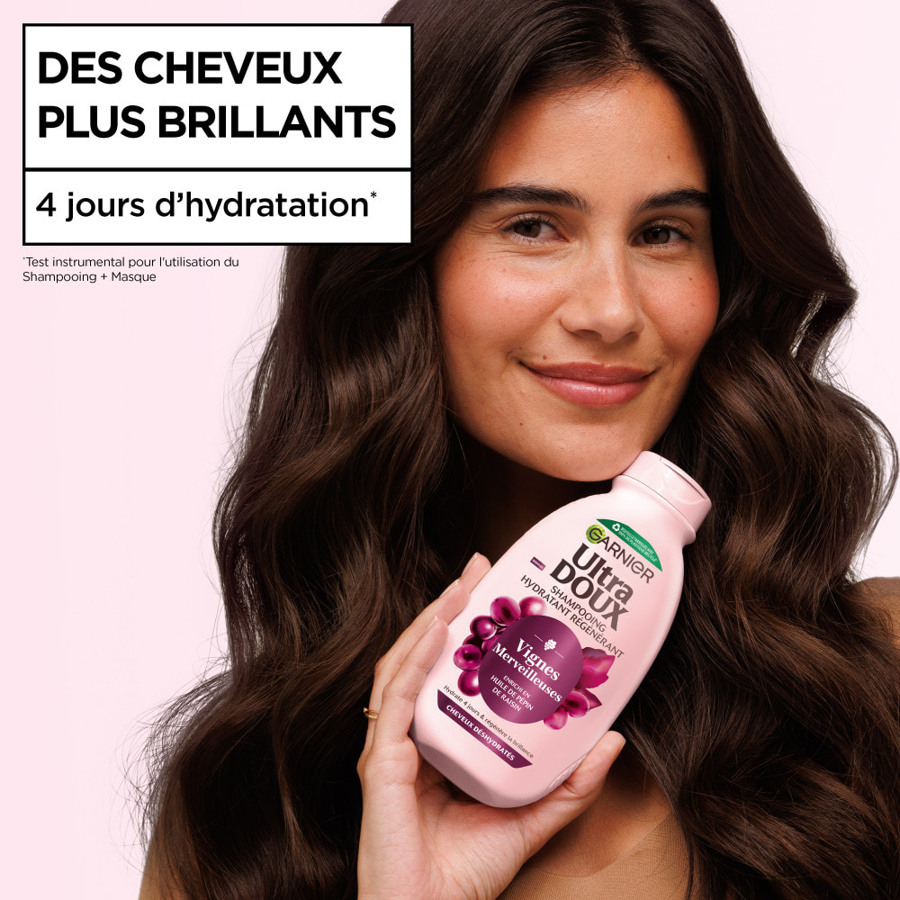 Lot de 12 - Garnier Ultra Doux Vignes Merveilleuses Shampooing Hydratant Régénérant 250ml - Homme & Femme