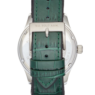 Orologio U.S. Polo Assn. con cinturino in pelle verde