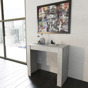 Tavolo Consolle Allungabile Oslo Fino A 2.37 Metri Tavolo 10 Posti Salvaspazio Design Moderno Consolle per Casa Ufficio 78 x 51 x 90 cm Grigio Cemento