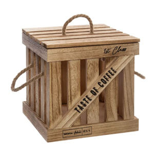 Set de 3 boîtes cagettes "Colonial" rotin