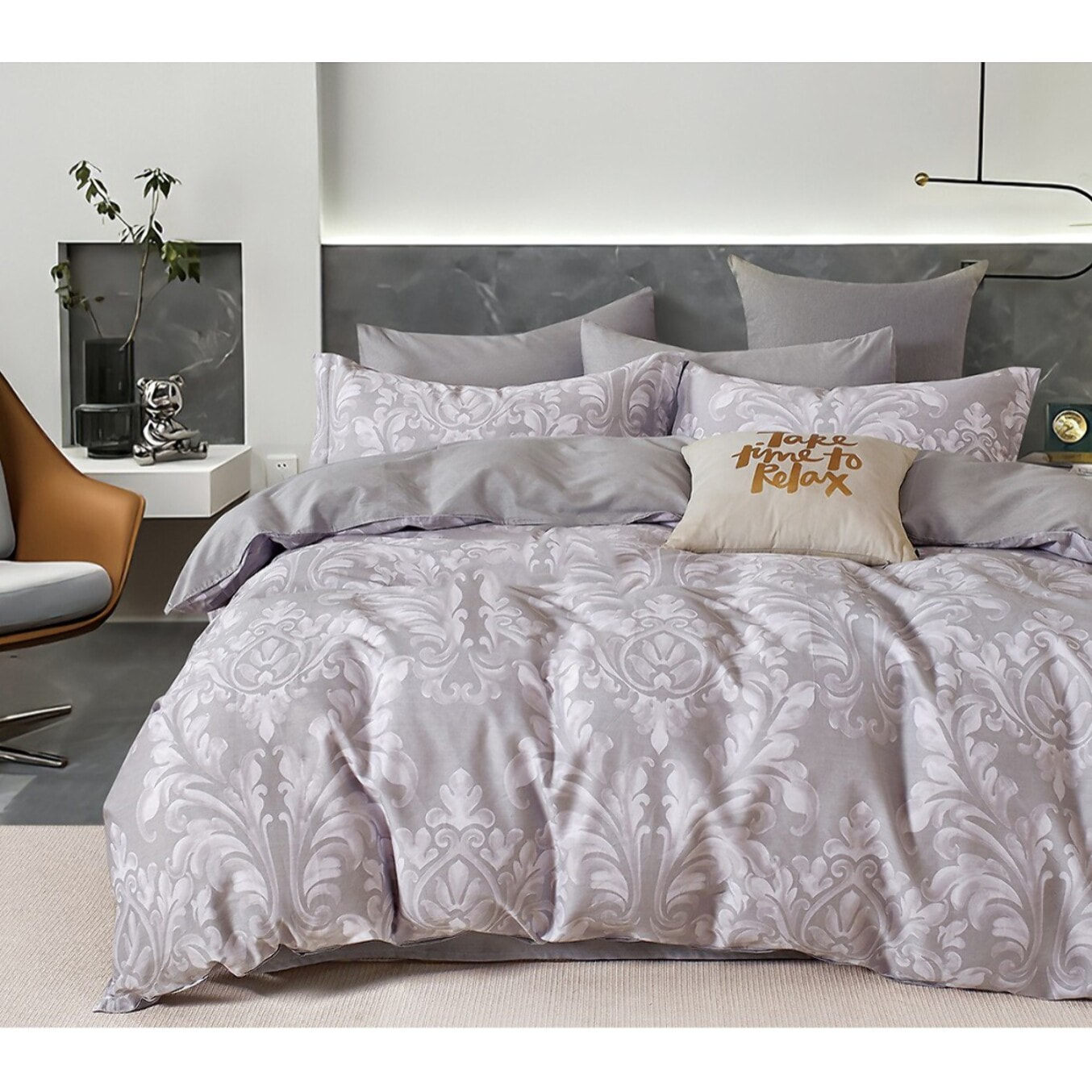 Parure housse de couette 100% percale de coton - Barceline