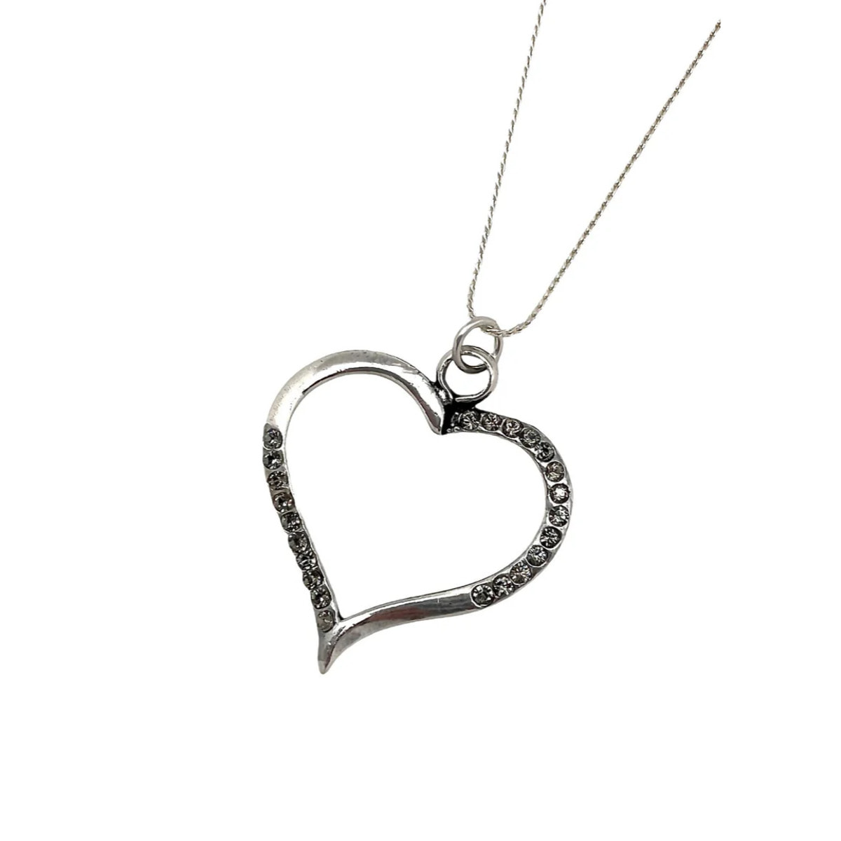 Collar Cuore gris en plata 7-10 micras