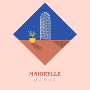 Affiche illustration graphique majorelle maroc Affiche seule