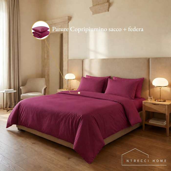 Parure copripiumino in cotone - Rosso