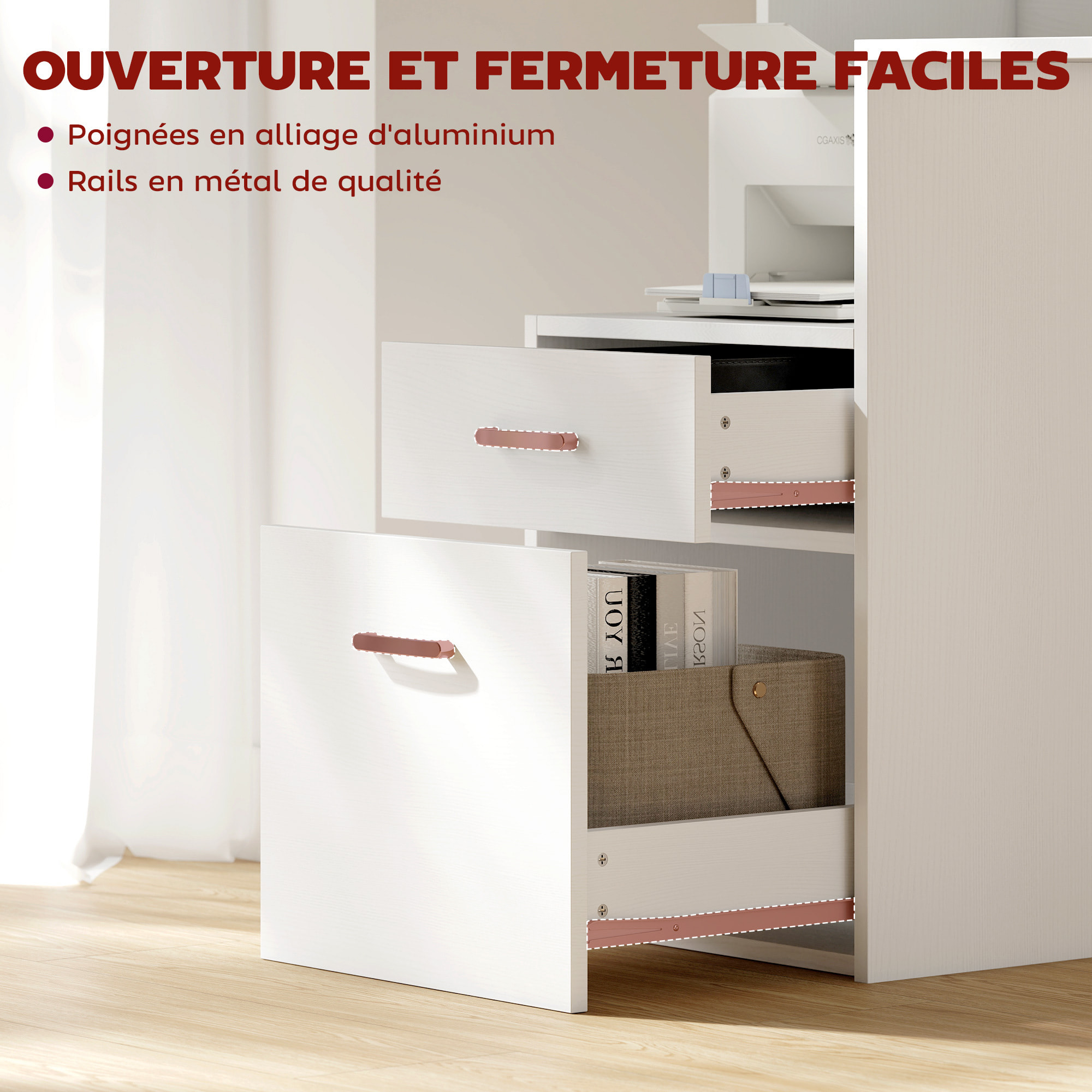 Bureau informatique multimédia design multi-rangement dim. 137 x 55 x 92 cm
