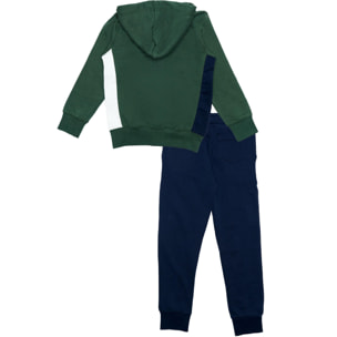 Tuta da bambino con cappuccio e zip logo piccolo Basic