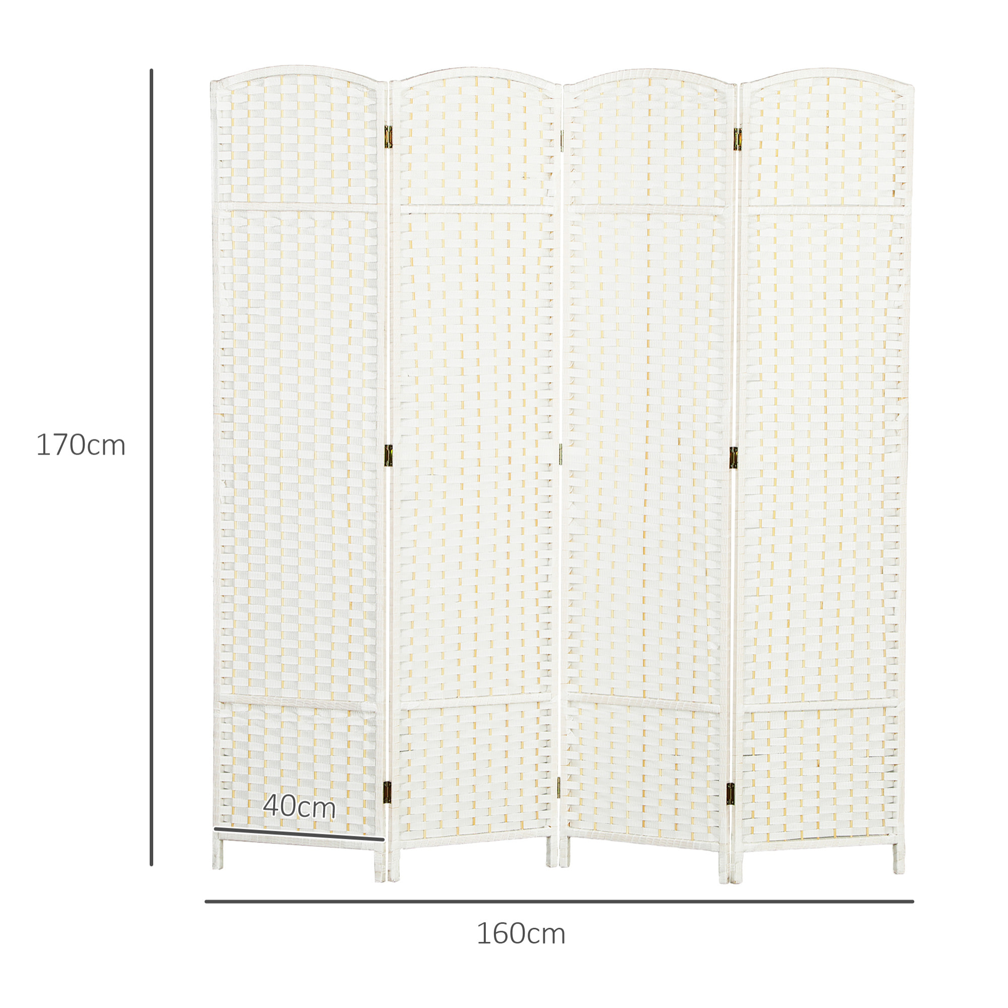 Biombo de 4 Paneles Separador de Ambientes Plegable 160x170 cm Biombo Separador de Ambientes para Salón Dormitorio Oficina