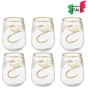 Set 6 bicchieri da acqua Assenzio