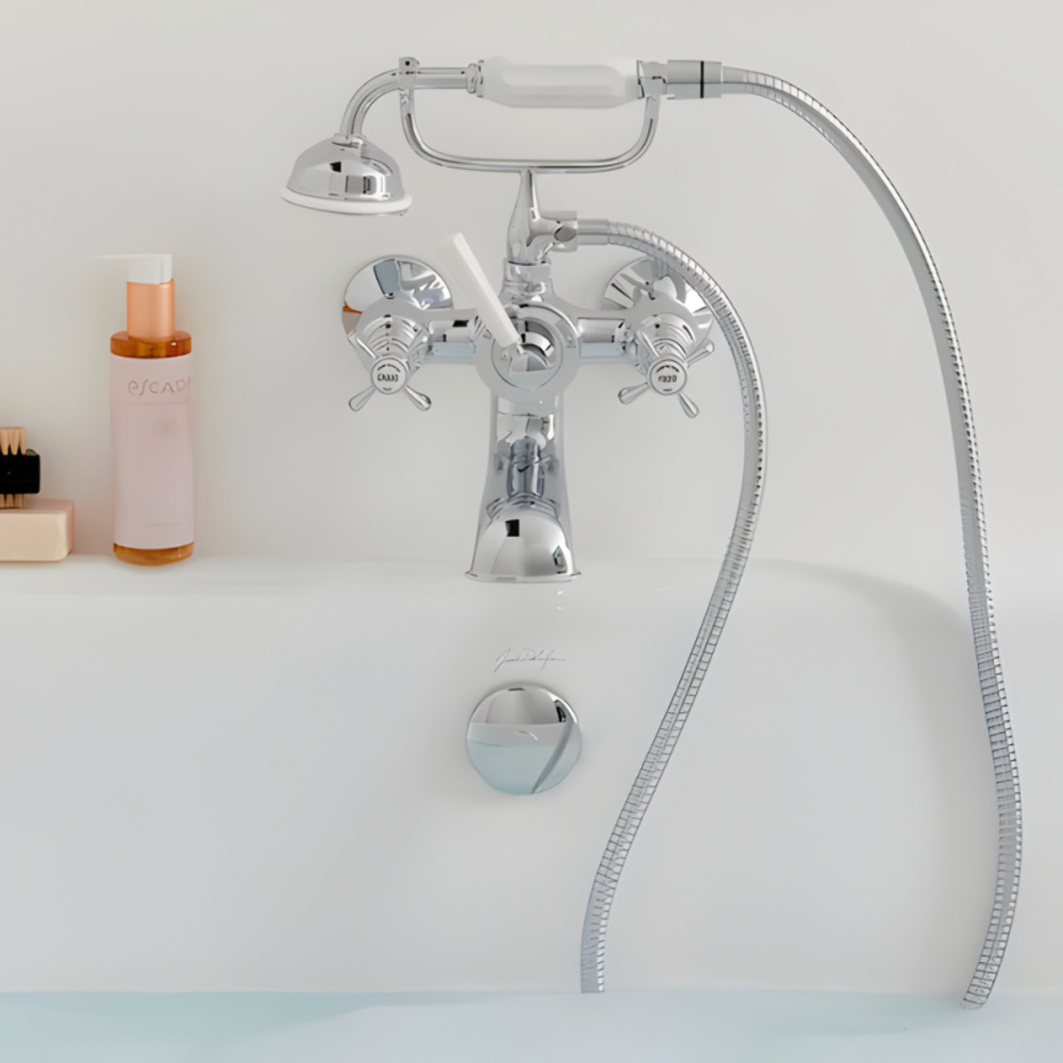 Mélangeur baignoire Cléo 1889 avec pommeau douche Chromé