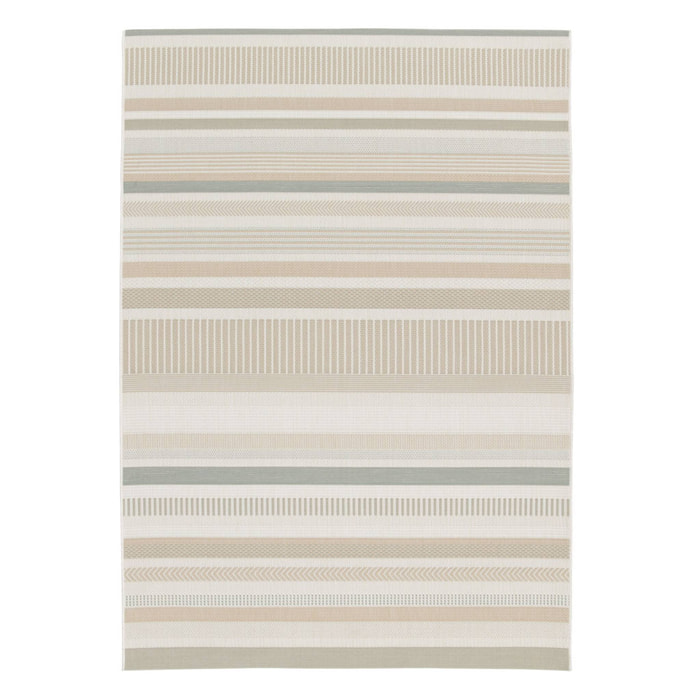 Tapis intérieur/extérieur vintage motif linéaire beige crème gris Gary 120x170cm