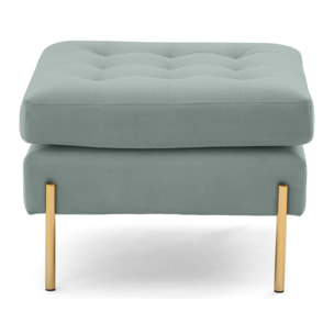 Isaure - pouf en velours - Bleu