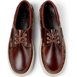 Scarpe stringate - CAMPER Runner Four - Marrone - Pelle liscia