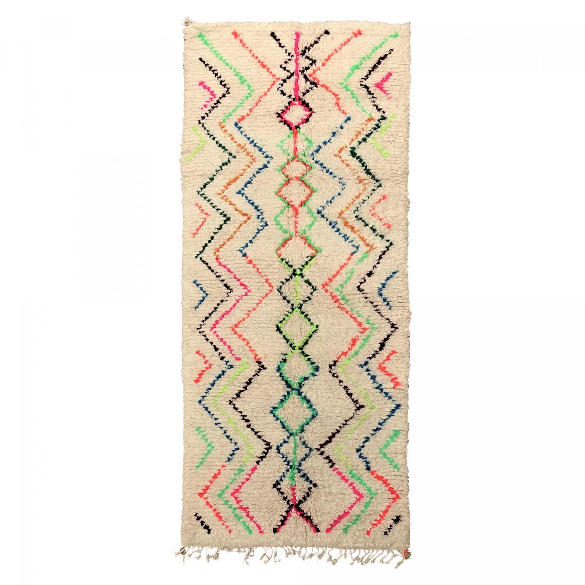 Authentique tapis berbère fait à la main en laine motif ethnic LIHE