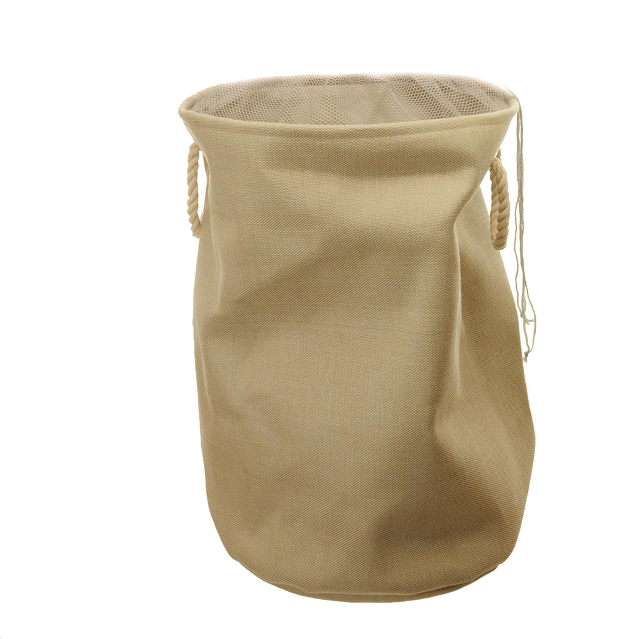 Porta Biancheria Tessuto 67 Cm - Pezzi 1 - 43X50X43cm - Colore: beige - Bianchi Dino - Contenitori Tessuto/Feltro