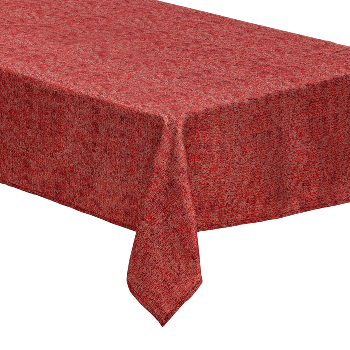 Nappe rouge et or en jacquard - Rouge