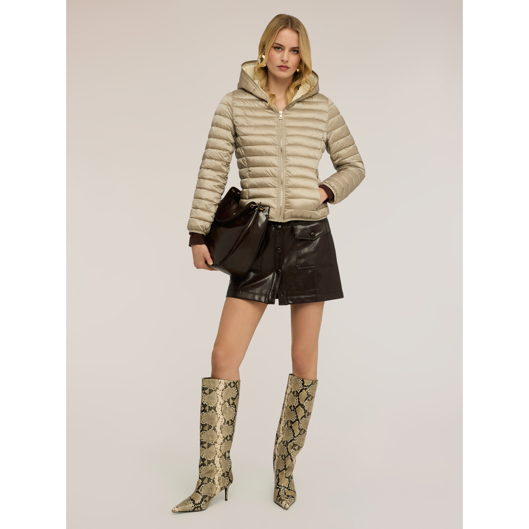 Motivi - Plumífero ligero con capucha - Beige