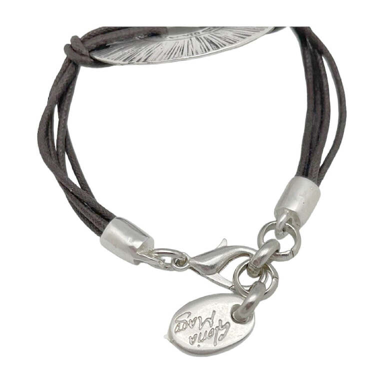 Pulsera Etnia plata-choco