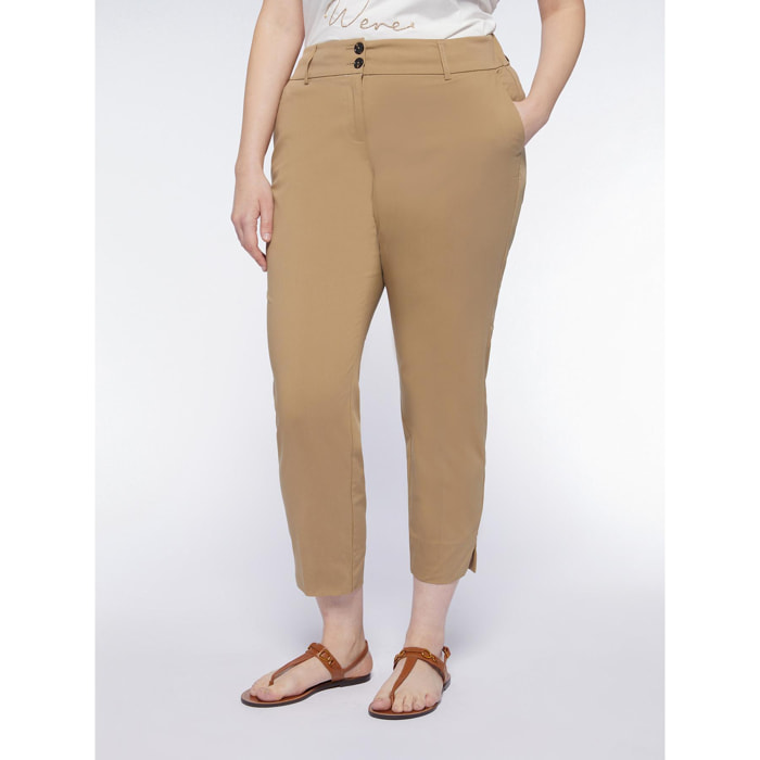 Fiorella Rubino - Pantaloni dritti cropped - Beige