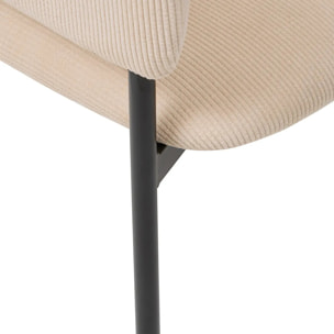 Lot Fauteuils "Solea" beige L59xp55xH78,5cm