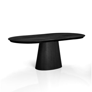 Table à manger extensible Tomasucci RAUMA, en MDF finition bois noir, 160/200/240 × 100 × 75,5 cm
