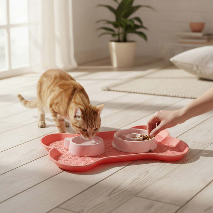 Tapis Antidérapant - THE CONCEPT FACTORY - Pour Gamelles - Rose