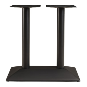 ICARE - Ensemble n°1: table bistrot rect. 120x70cm en céramique marbré noir