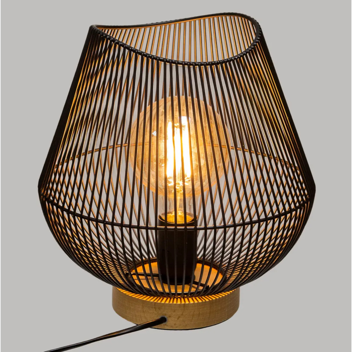Lampe filaire "Jena" métal noir H28cm