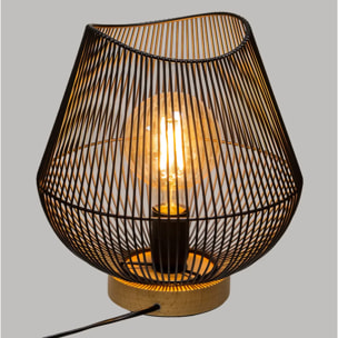 Lampe filaire "Jena" métal noir H28cm