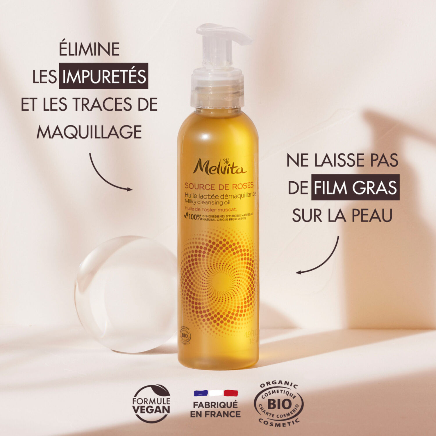 Source de Roses - Huile Lactée Démaquillante 145 ml