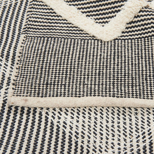 Tapis kilim fait main en coton motif faux uni KEDE