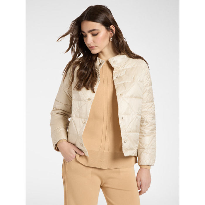 Elena Mirò - Plumífero ligero de nylon acolchado - Beige